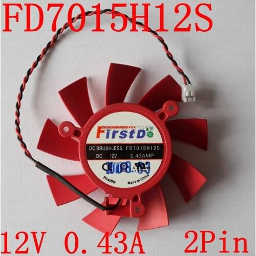 Free shipping FD7015H12S 2pin 12V 0.43A for ATI HD 5770 / 5850 Series Video Card Cooling Fan