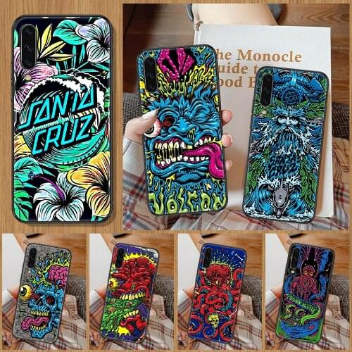 Santa Cruz Skateboards Phone Case For Samsung Galaxy A 10 12 20E 21S 30 32 40 50 51 52 70 71 72 5 6 7 2016 2018 black tpu prime