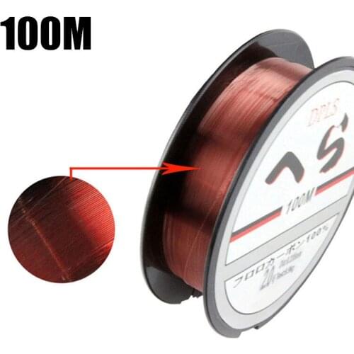 100m Fluorocarbon Fishing Line Clear 3.5LB-40.5LB Carbon Fiber Leader Line Fly Fishing Line Fishing Lure Wire Sinking Line New