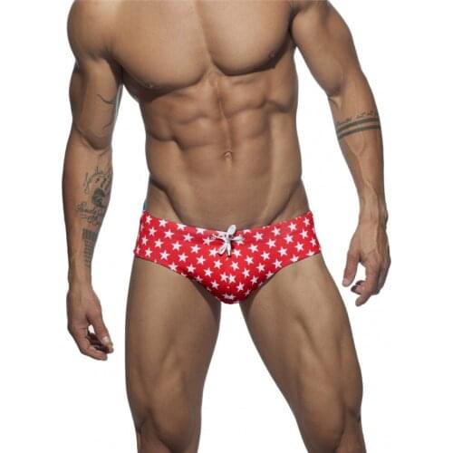 Print Mens Swimsuit Sexy Swimwear Trunks Triangle Swimming Briefs Brave Person Low Waist Bathing Suit Fashion Shorts Pants 2020