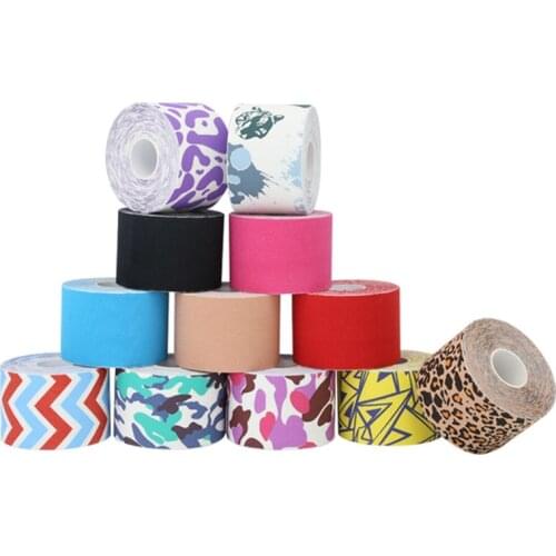 Cotton Elastic Muscle Tape Joints Pain Relief Kinesiology Self-adhesive Bandage Sticker Gym Fitness