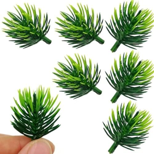 200pcs Artificial pine needles Fake Plants Branches Artificial flowers For Christmas Tree Decorations DIY Accessories