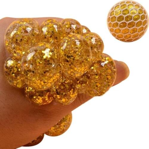 Colorful Grape Ball Antistress Toys Squishy Ball Fruit Slice Grape Squeeze Mood Autism Kids Adult Play Vent Toys Prank Jokes Toy