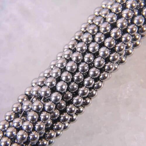 4MM Magnetic Hematite Round Loose Beads Strand 15.5 Inch Jewelry For Woman Gift Making B230