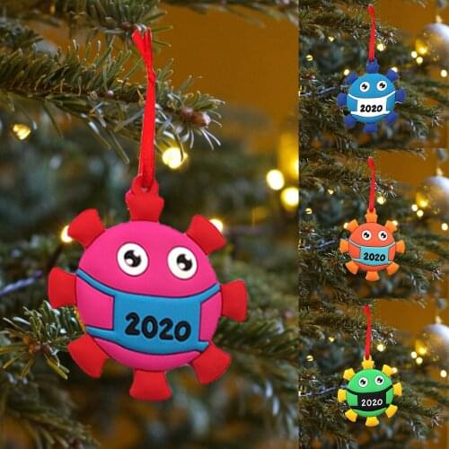 2020 Year Cute Ornament Christmas Decor Pendant Wind Chime Hanging Bell Hanging Christmas Tree Home Party Decoration Pendant
