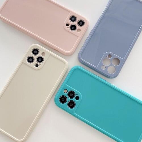 Retro sweet candy color smooth surface Japanese Phone Case For iPhone 11 12 Pro Max Xs Max XR Xs 7 8 Plus 7Plus case Cute Cover