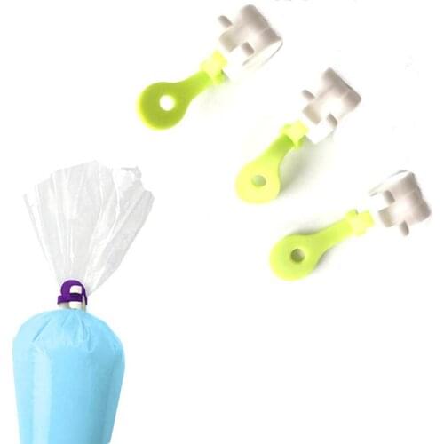 Reusable Cake Decorating Tools Portable Kitchen Gadgets Icing Piping Bags Buckles Bag Clips Baking Accessories 3pcs Plastic