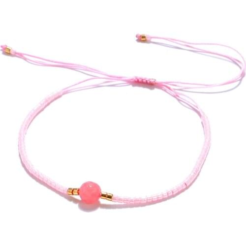 ZV Fasion Ethnic Style Woman Jewelry Shiny Beadedl Student Adjustable Friendship Chain Boho Paired Rope Jewelry Gift Wholesale