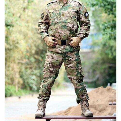 Men Military Airsoft Uniform Army Paintball Suit Tactical Jacket Camping Combat Pants Hunting Security Costumes Coat Pants Set