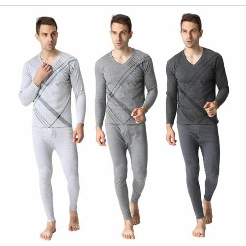 New arrival autumn winters cotton v-neck satin super large long Johns underwear comfortable plus size 4XL 5XL 6XL 7XL