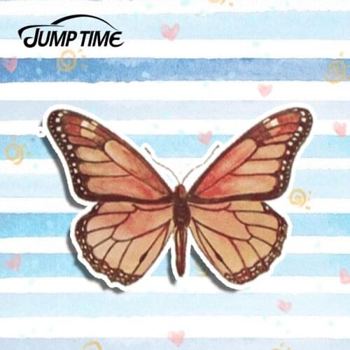 Jump Time 13cm x 8.5cm Beautiful Butterfly Vinyl Car Stickers Funny Bumper Window Car Laptop Decal Waterproof Car Styling