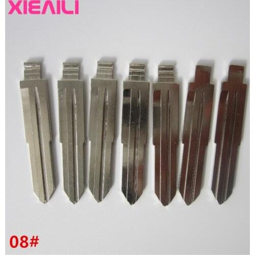 XIEAILI 20Pcs/lot For 08# Blank Remote Uncut Key Blade For Kia Carnival For Toyota Hiace (Side Slot) S243