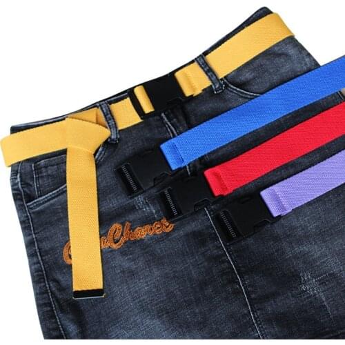 Unisex canvas tactical belt adult outdoor Mountain hiking hunting military training Plastic buckle waist strap jeans waistband