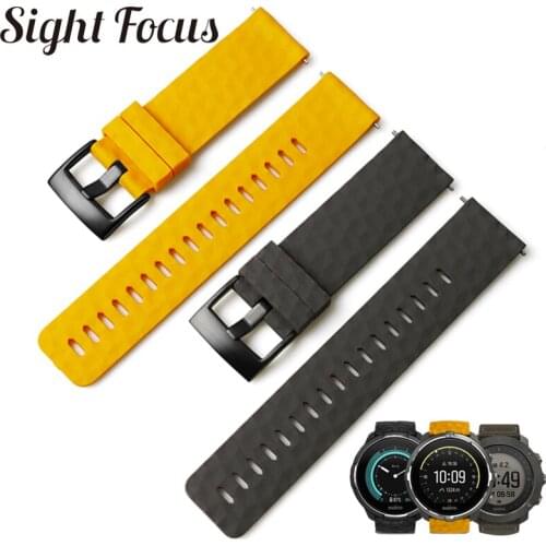 Sight Focus 24MM Silicone Watch Strap For Suunto9 Spartan Sport Watch Band Quick Release Suunto 9 Baro Traverse Rubber Watchband