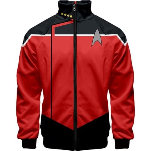 2020 Harajuku Star Trek 3D Print Stand Collar Hoodie Men Women Zipper Jackets Long Sleeve Casual Sweatshirts Jackets