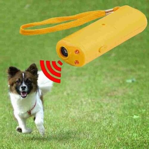 3 In 1 Ultrasound Dog Training Repeller Control Trainer Device Anti Barking Harmless Led Training Device Ultrasound Repeller