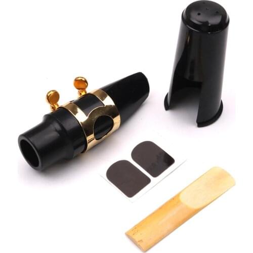 High quality Alto Sax Saxophone Mouthpiece with Cap Reed Mouthpiece Pads Metal Clip