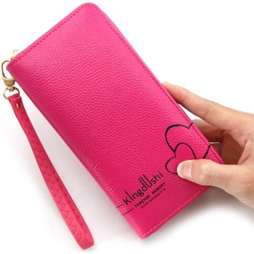 Women Wallets Lady Wristlet Handbags Lady Coin Purse Zipper Cards Holder Long Clutch Woman Wallet Carteras