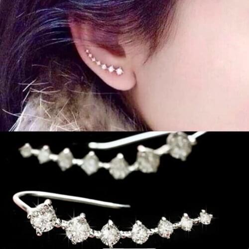 New Brincos Punk Bijoux mujer Boucle D'oreille Big Dipper Crystal Stud Earrings For Women Wedding Jewelry Girl Gift