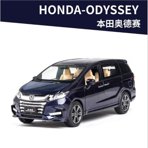 1: 32 Simulation Honda Odyssey Childrens Toy Alloy Nanny Car With Sound And Light Door Opening Model Boy Gift Navy