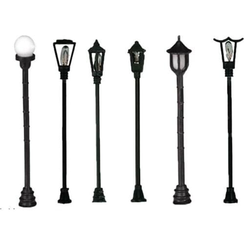 1/5/10PC 1:100 Scale Miniatures Railroad Train Garden Model Street Lights Scenery Led Lamp 70mm Warm White Layout Lamppost Decor