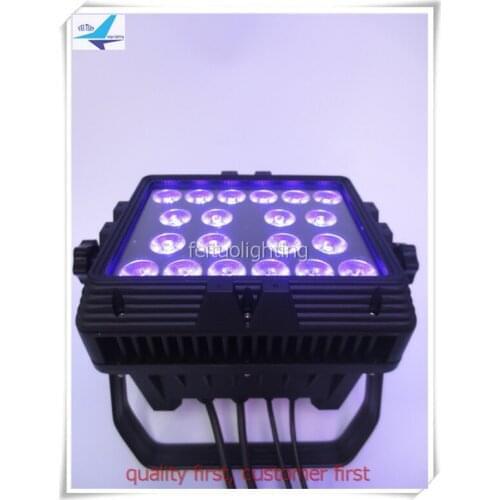 10 pcs/lot IP65 outdoor led wall washer flood light rgbwa uv dmx 20x18w wall washer light