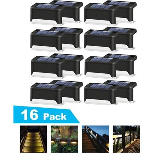 16/8/4PCS Solar Light Solar Garden Lights Outdoor Waterproof Solar Led Fence Lamp for Patio Stairs Garden Pathway Step Yard Step