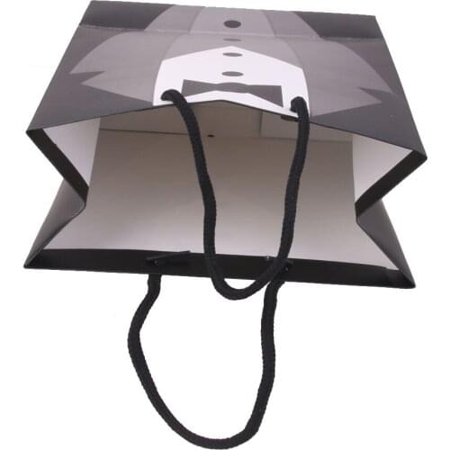 2 X Wedding Party Paper Carry Bags With Tuxedo Design Handbags For Men