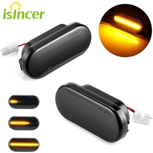 2 pieces Turn Signal Lights Amber For Ford Focus MK2 Galaxy C-Max Dynamic LED Side Marker For SEAT Leon Toledo 1M Ibiza 6L