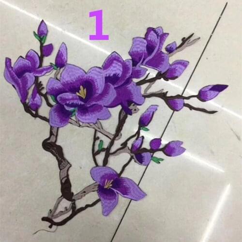 36cm*33cm dyed yarn embroidery iron-on flora applique,6 colors available,HY180427A