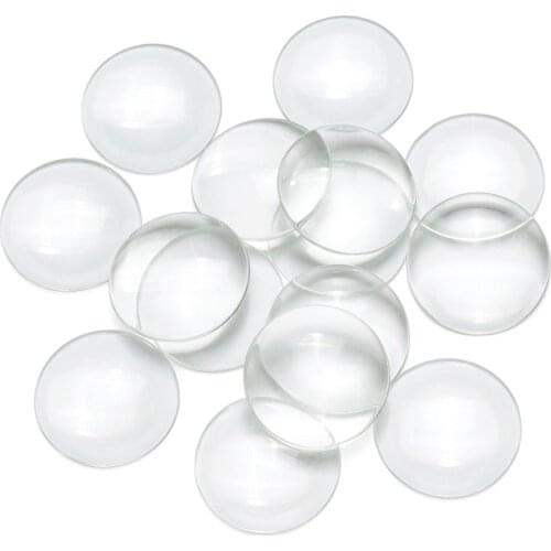 50/100/200pcs 6mm-50mm Half Round Dome Transparent Clear Glass Cabochons for Jewelry Making DIY Bracelet Necklace