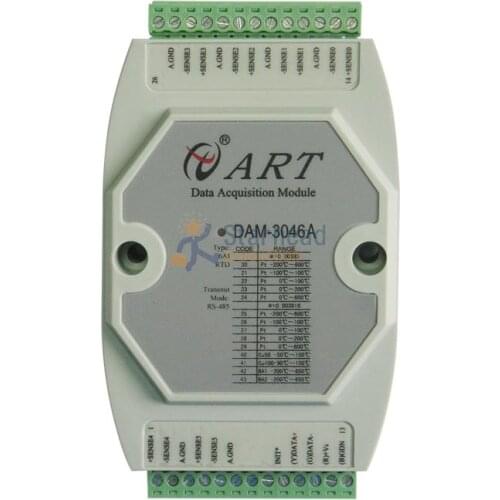 6-channel hot resistance analog RTD temperature input module 16bit With linear compensation RS485 Modbus