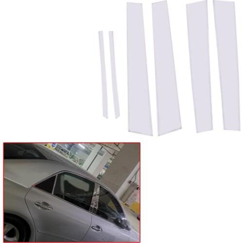 6Pcs/Set Car Auto Door Window Pillar Post Cover Trim Protector Fit For Toyota Camry Sedan 2007 2008 2009 2010 2011