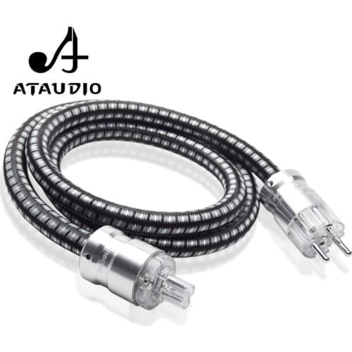 ATAUDIO Hifi Power Cable EU Hi-end 6N OFC CD amplifier amp 8 Word Tail Power Cord