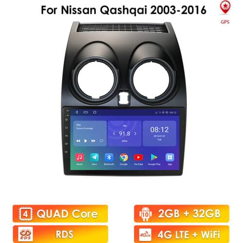 2 Din Android 10 Car Radio Multimedia Video Player Navigation GPS For Nissan Qashqai J10 2006 2007 2008 2009-2013 AutoRadio