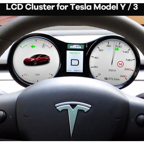 Car LCD Instrument Cluster Retrofit Multimedia Digital Dashboard for Tesla Model 3 / Model Y Head-up Display Panel Gauges