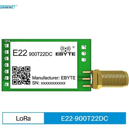 SX1262 LoRa Wireless Serial Port Module Transmitter UART 868MHz 915MHz 22dBm 5.5km TTL E22-900T22DC CDSENET SMA-K Module Receive