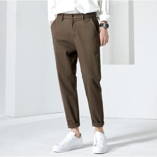 Spring And Summer Suit Pants Mens Slim Fashion Business Society Mens Dress Pants Korean Straight Casual Pants Men Trousers