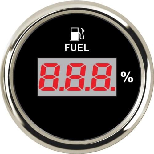 52mm Fuel Level Gauge 0-190Ohm 240-33Ohm Auto Digital Fuel Level Gauge Boat Fuel Level Gauge Marine Yacht Oil Level Indicator