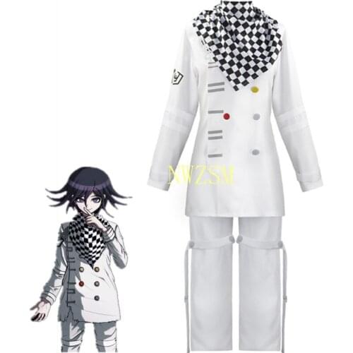 Danganronpa V3 Kokichi Oma President Cosplay Costume Full Set Zentai Scarf Cloak Uniforms