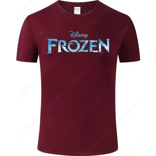 New Disney Anime Frozen T Shirt Men Women Summer Cotton Short Sleeve Print T-shirt Fashion Tops Tee Unisex Brand Clothing J18