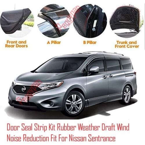 Door Seal Strip Kit Self Adhesive Window Engine Cover Soundproof Rubber Weather Draft Wind Noise Reduction For Nissan Sentrance