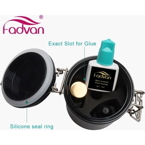 Eyelash Glue Storage Box Tank Container Makeup Tool Adhesive Stand Activated Carbon Sealed Storage Jar for Eyelashes Extension