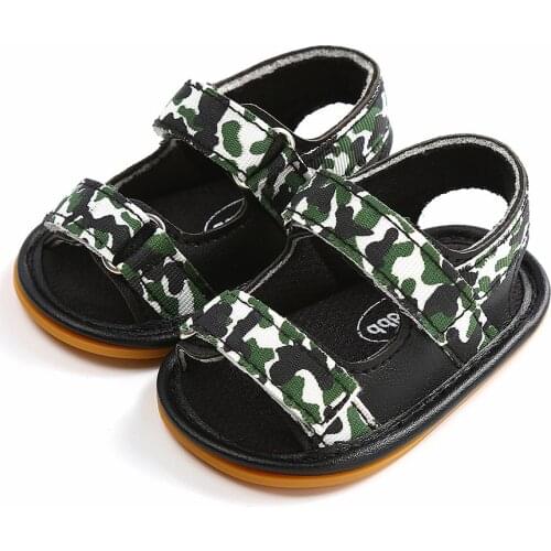 0-12m summer camouflage summer baby sandals, baby shoes, soft-soled toddler shoes, baby shoes, PU non-slip baby shoes