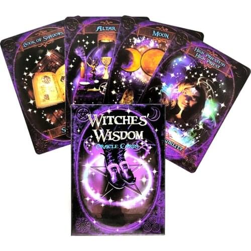 Hot Sell Witches Wisdom Oracle Card Tarot Cards Mystical Guidance Deck Divination Entertainment Partys Board Game 48 Sheets/Box