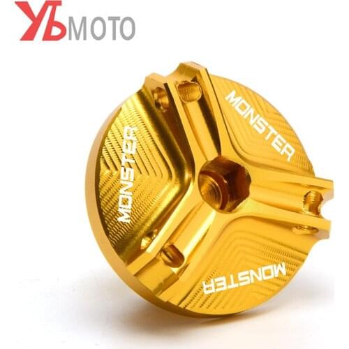 MOTO CNC Engine Oil Filter Cup Plug Cover For Ducati Monster 696 Monster 796 Monster 821 Monster 1200 Monster 1100 Evo