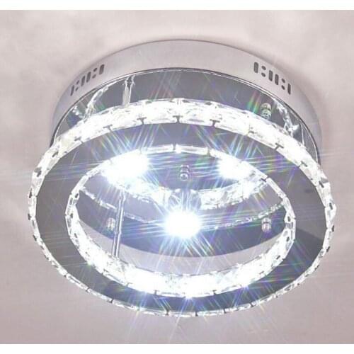 New round Stainless steel crystal chandeliers High power/bright led lamps living room led chandelier lighting led lustre lamps 5