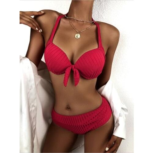 2021 New Sexy High Waist Bikini Women Swimsuit Bikini Set Push Up Swimwear Low Waist Bathing Suits Beach Wear Swimming Suit