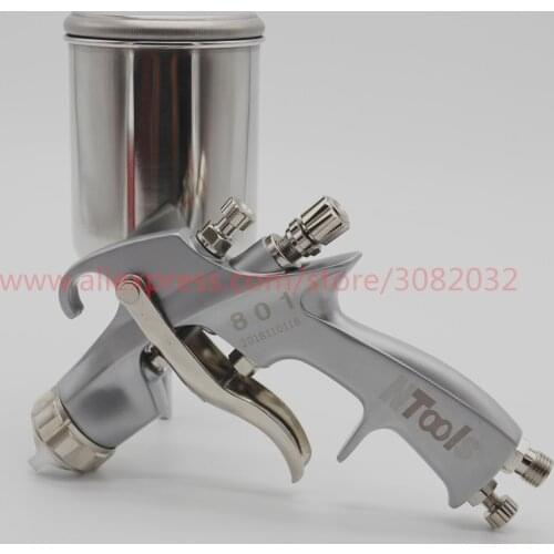NEW 801 HVLP Spray Gun Gravity Feed Stainless Steel Cup 1.5mm Nozzle Paint Spray Gun Paint Gun Water Based Air Spray Gun
