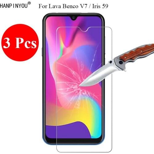 3 Pcs/Lot New 9H 2.5D Tempered Glass Screen Protector For Lava Benco V7 / Iris 59 Protective Film Guard + Clean Tools